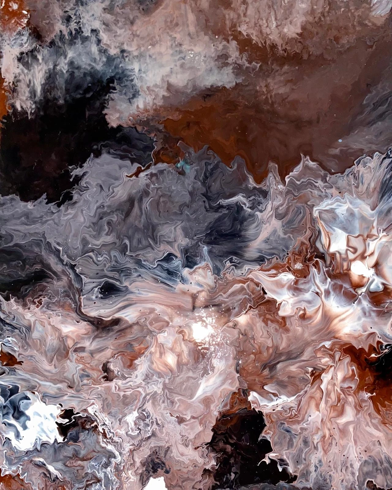 Bois consumés — peinture acrylique sur toile.