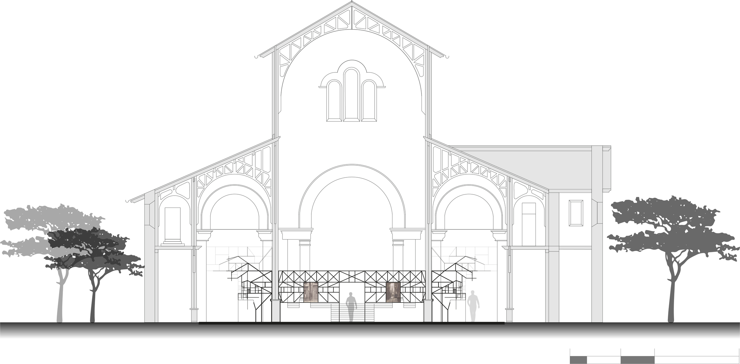 Coupe de la structure 6.
