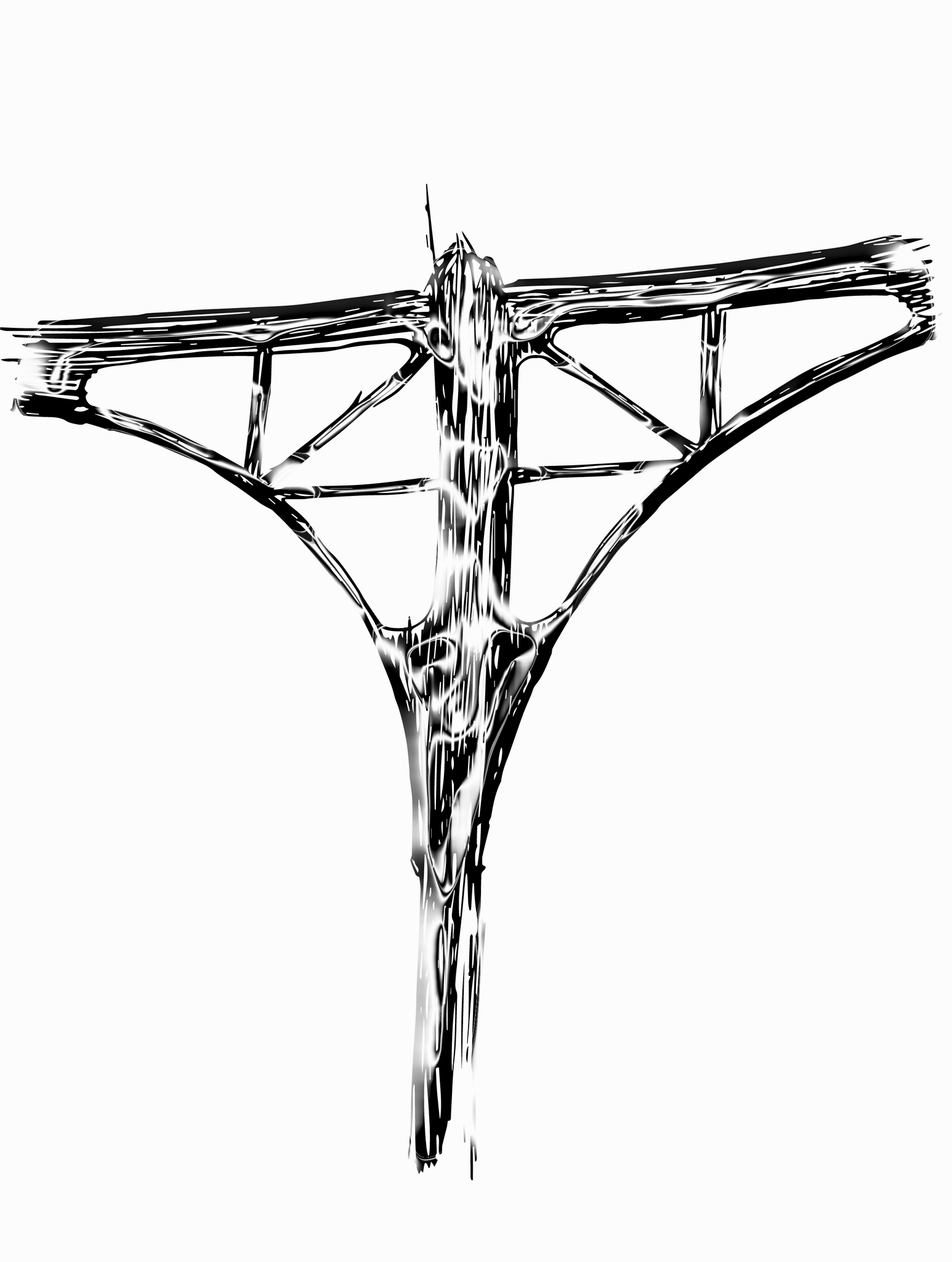 Étude structurelle au trait, motif arborescent.