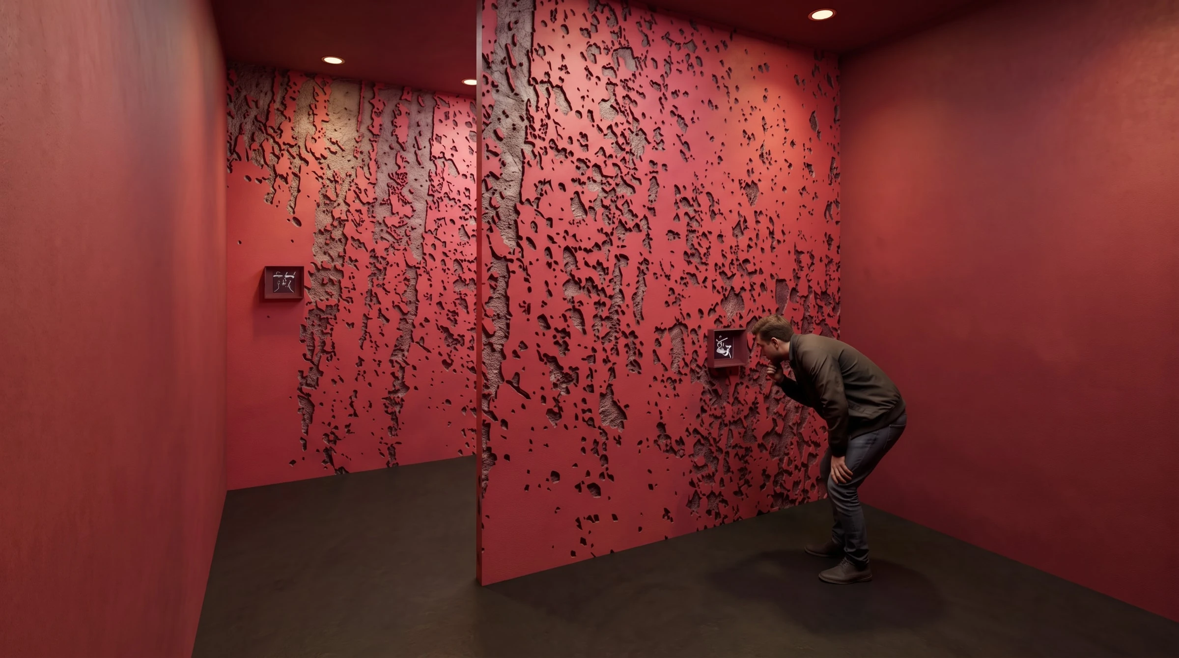La salle des gravures, rendu 3D.