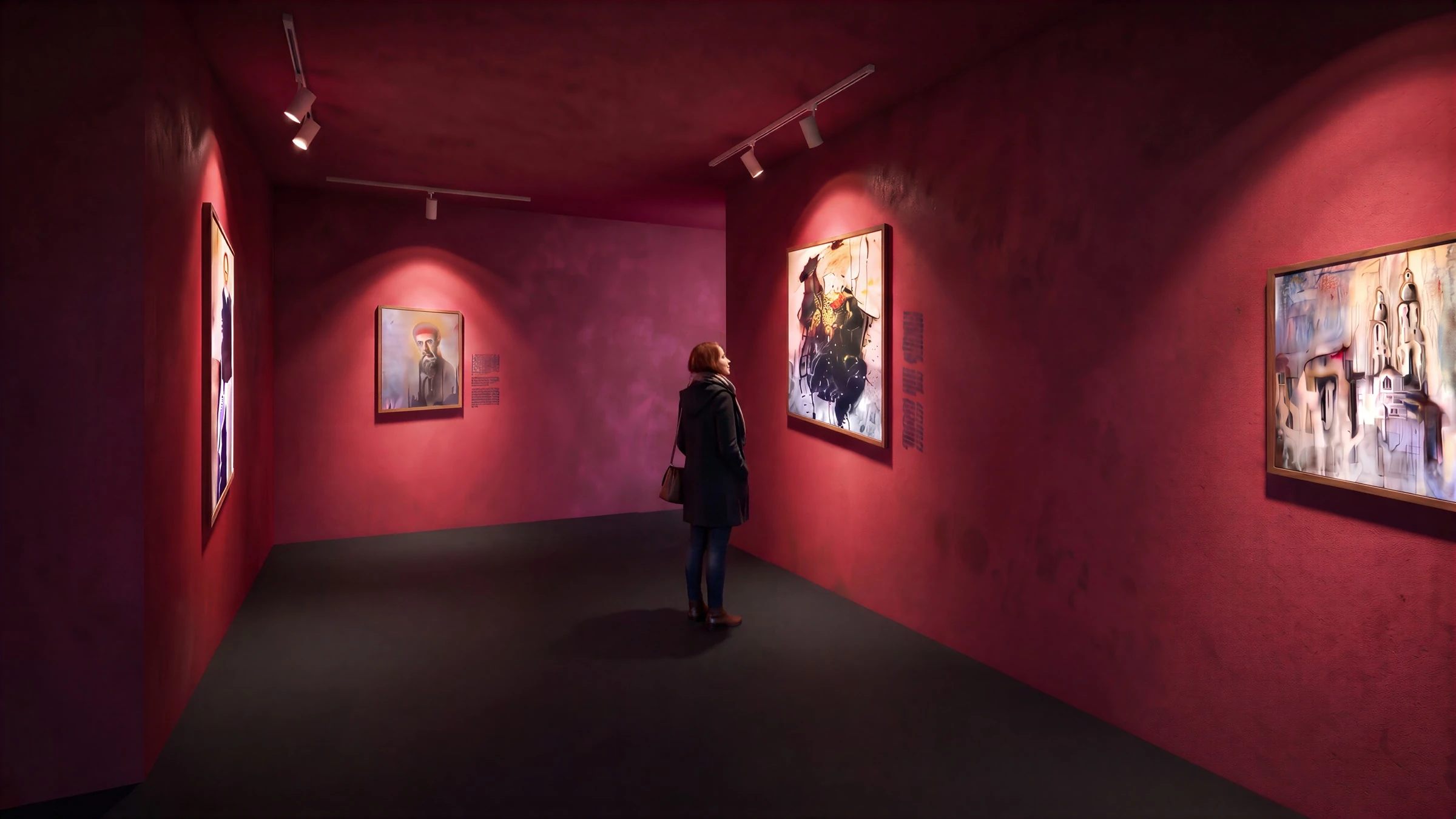 La salle des peintures, rendu 3D.